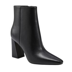 Marc Fisher LTD Yanara Pointed Toe Bootie high-heel black leather boot size 7.5